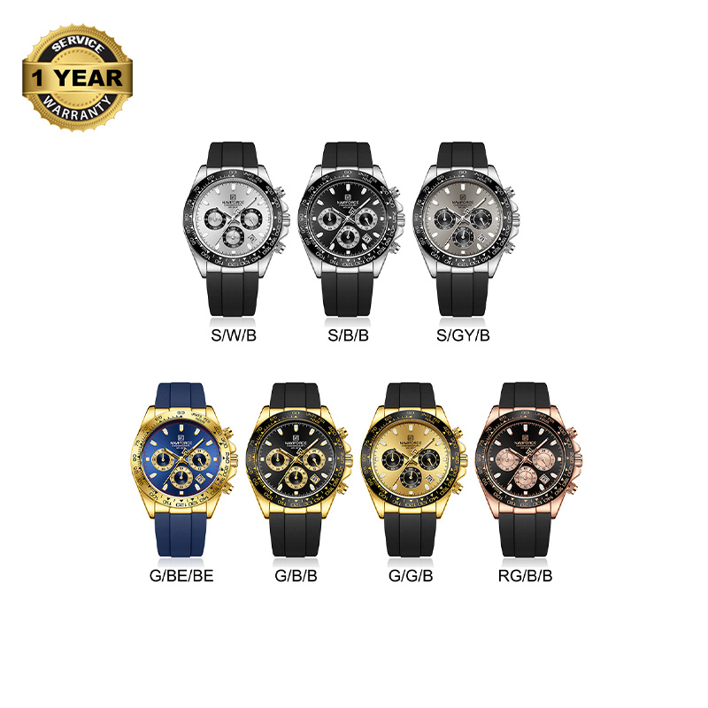 Picture of NAVIFORCE NF8054 Sleek Racing Charismatic Metallic Luminous Hands Timepiece For Style and Durability Wrist Watch