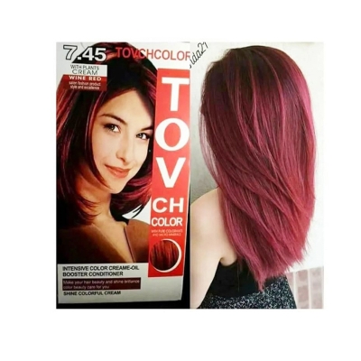 Picture of International Hair styling China product TOVCHCOLOR hair color used for male / female shade no 7.45 - 80 ml X 25