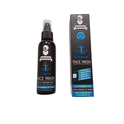 Picture of Muuchstac Ocean Face Wash for Men | Fight Acne & Pimples, Brighten Skin, Clears Dirt, Oil Control, Refreshing Feel - Multi-Action Formula | 100 ml
