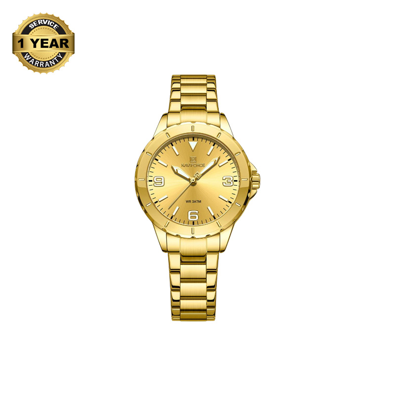 Picture of NAVIFORCE NF5022 Golden Stainless Steel Analog Watch For Women - Golden