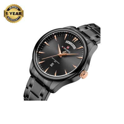 Picture of NAVIFORCE NF9213 Black Stainless Steel Analog Watch For Men - Black