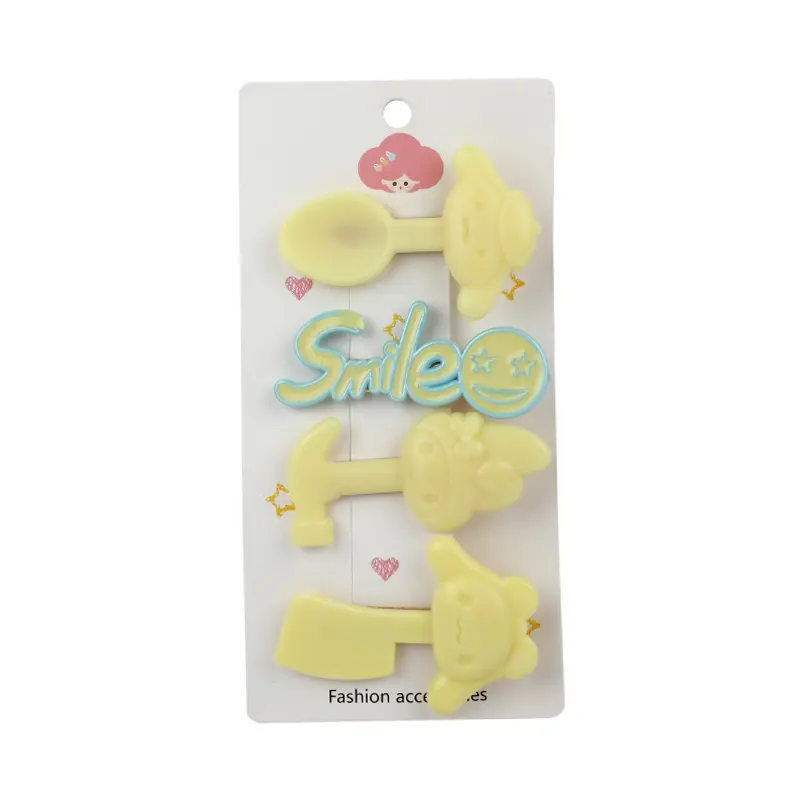 Picture of Cute Fun Shape Hairclips for kids (Buy 1 Get 1 Free)