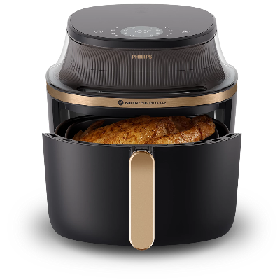 Picture of Philips Air Fryer 2000W 7.2L, 16 cooking functions in 1 with Connected Cooking Window  (NA342/09) 