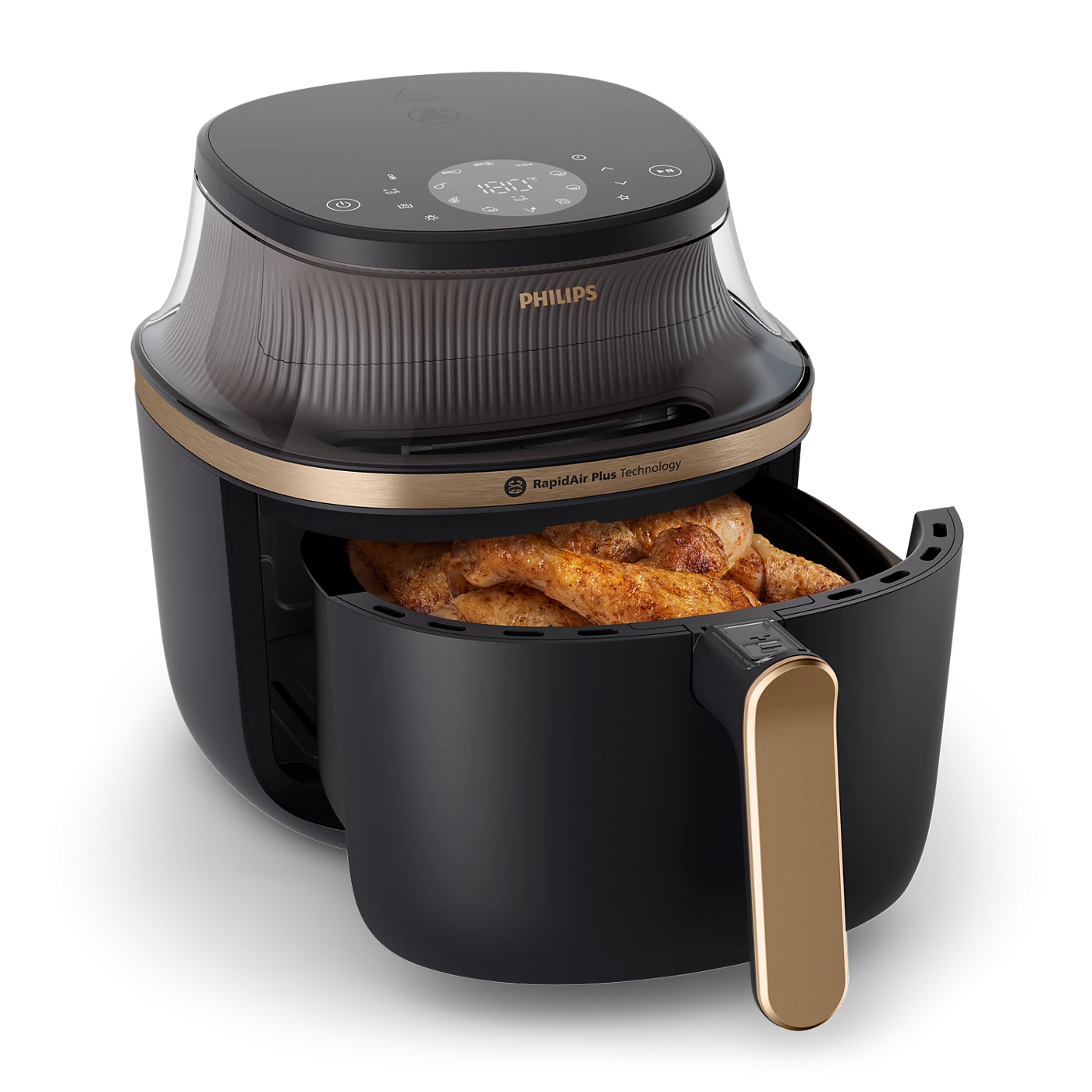 Picture of Philips Air Fryer 2000W 7.2L, 16 cooking functions in 1 with Connected Cooking Window  (NA342/09) 
