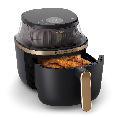Picture of Philips Air Fryer 2000W 7.2L, 16 cooking functions in 1 with Connected Cooking Window  (NA342/09) 