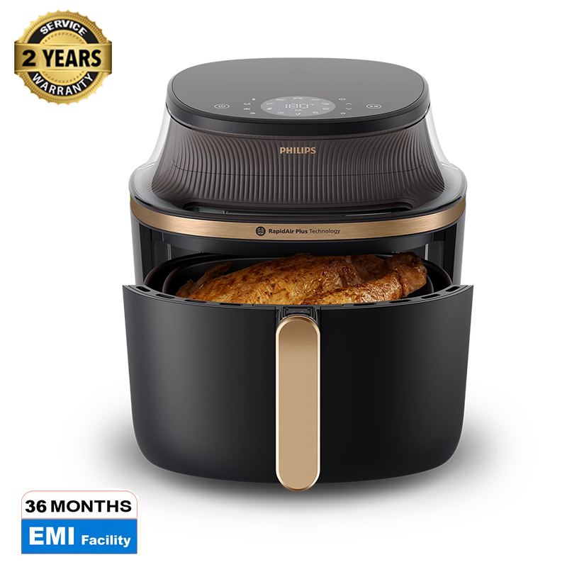 Picture of Philips Air Fryer 2000W 7.2L, 16 cooking functions in 1 with Connected Cooking Window  (NA342/09) 