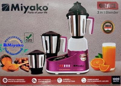 Picture of Miyako 3 in 1 Grinder Blender Juicer Mixer (Grace) 1000 Watt