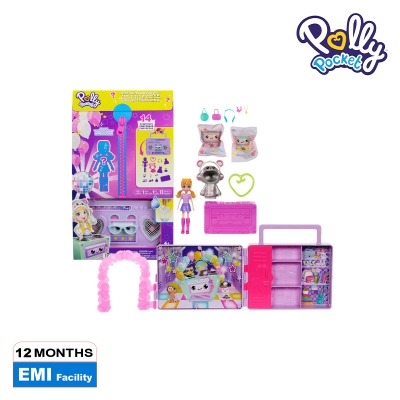 Picture of Polly Pocket HRD65 Disco Dance Fashion Reveal Doll & Playset, Ages 4+