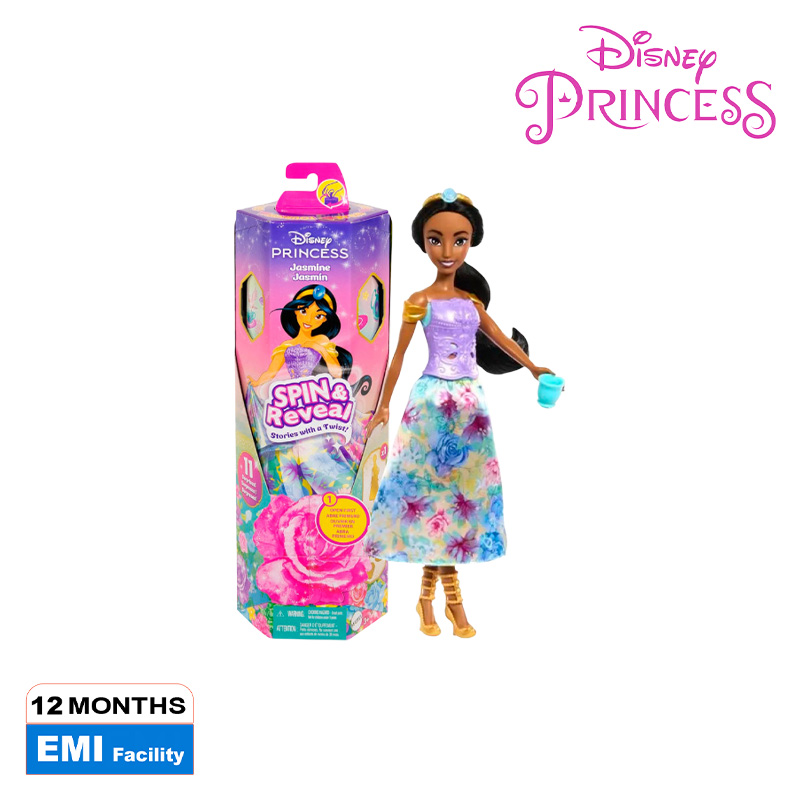 Picture of Disney Princess HXC23 Spin & Reveal Jasmine Fashion Doll & Accessories, Ages 3+