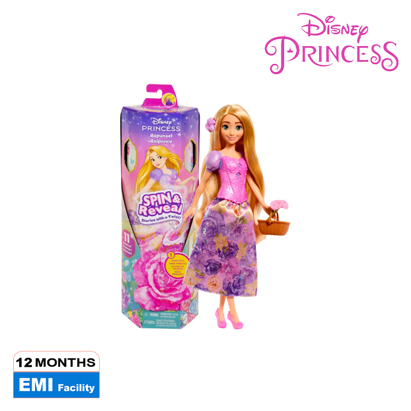 Picture of Disney Princess HTV86 Spin & Reveal Rapunzel Fashion Doll & Accessories, Ages 3+