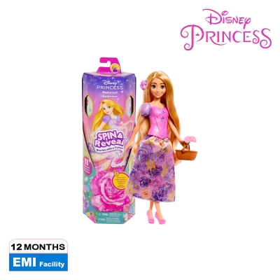 Picture of Disney Princess HTV86 Spin & Reveal Rapunzel Fashion Doll & Accessories, Ages 3+