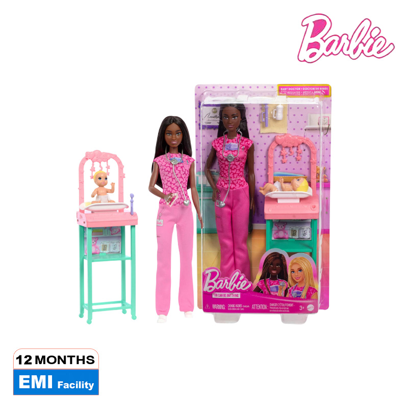 Picture of Barbie JCR73 Baby Doctor Doll With Brunette Fashion Doll, Ages 3+