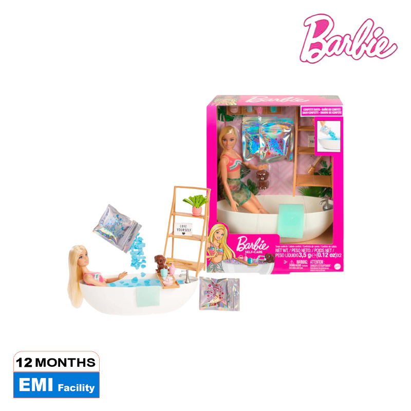 Picture of Barbie HKT92 Doll and Bathtub Playset with Puppy, Ages 3+