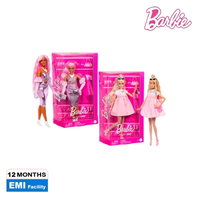 Picture of Barbie HYV24 Deluxe Style Dolls in Pink Outfits with Glam Accessories