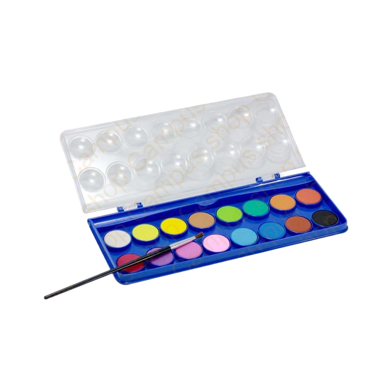 Picture of Water Color Cakes Paint 16 Colors Box for Student's Watercolor Painting