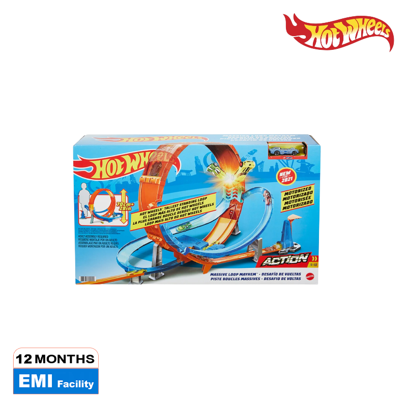 Picture of Hot Wheels GTV14 Massive Loop Mayhem Track Set (Damaged Box), Ages 5+