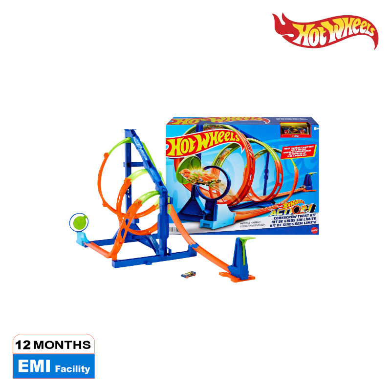 Picture of Hot Wheels HMX41 Action Corkscrew Triple Loop Set (Damaged Box), Ages 5+