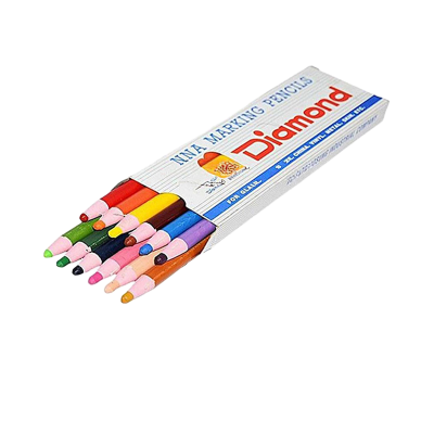 Picture of Diamond 12 Color China Marking & Border Pencils - Multicolor