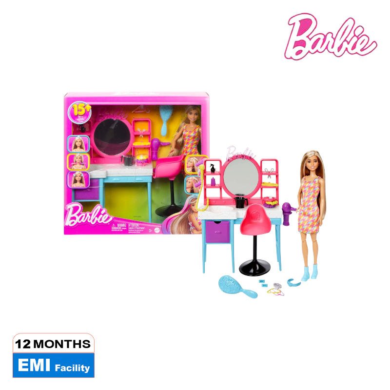 Picture of Barbie HKV00 Doll And Hair Salon Playset