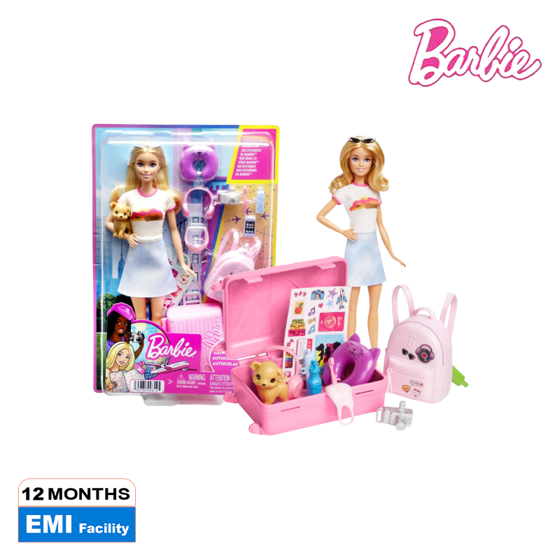 Picture of Barbie HJY18 Doll And Accessories, â€˜Malibuâ€™ Travel Set
