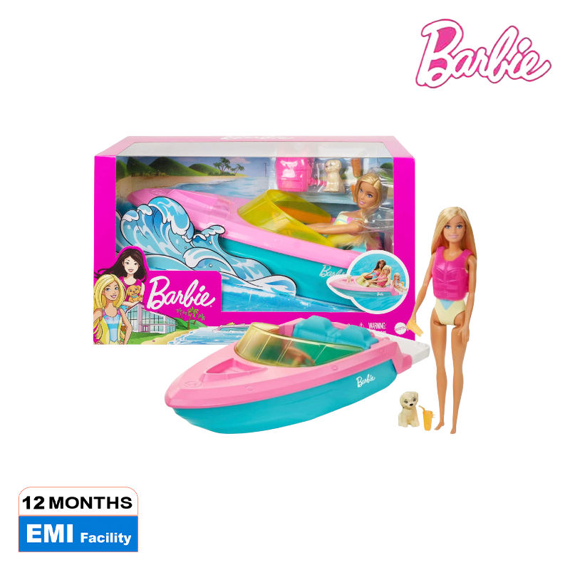 Picture of Barbie GRG30 Boat Doll Playset With Puppy And Accessories