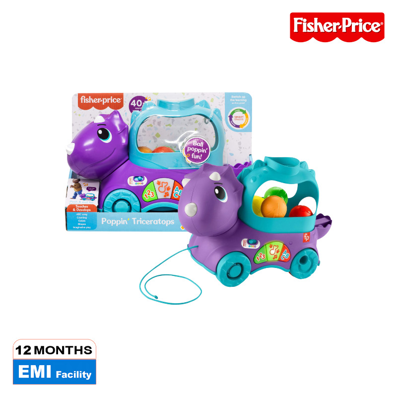 Picture of Fisher-Price HJN99 Poppinâ€™ Triceratops Dinosaur