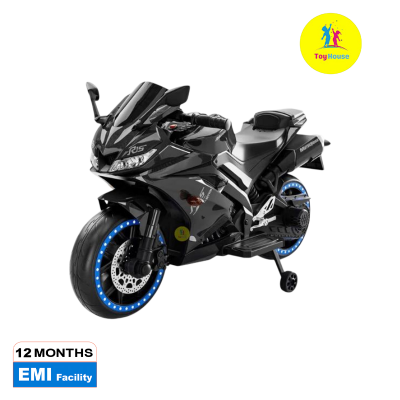 Picture of R15 Battery Operated Ride-On Bike for Kids – 12V Rechargeable Motorcycle with LED Lights, Bluetooth & Music – Electric Baby Toy Bike