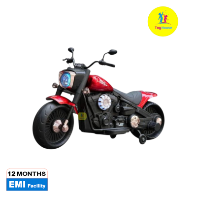Picture of Harley Davidson ZTN SF6688 Rechargeable Electric Ride-On Bike for Kids – 12V Battery Powered Motorcycle with Music, LED Lights & Side Wheels