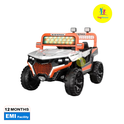 Picture of Maverick Kids Electric Ride-On Car B568 – 12V Battery Powered Driving Toy Car with Remote Control, LED Lights & Music – Plastic Electric Jeep for Children