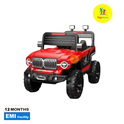 Picture of Oh Baby 4×4 (903) Electric Ride-On Jeep for Kids – High-Quality Battery Powered 4WD SUV Car with Remote Control, LED Lights, Bluetooth Music – Red SBH808