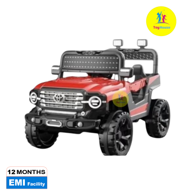 Picture of StarAndDaisy SBH809 Electric Ride-On Jeep for Kids – Rechargeable SUV Car with Bluetooth Music, LED Lights, Remote Control & Realistic Drive – Red