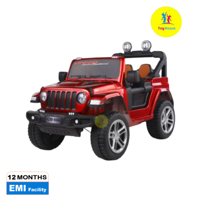 Picture of Big Electric Kids Car Jeep – 12V Battery, 4 Wheel Drive, Dual Seat, High Power Ride-on Vehicle – Red SUV Toy