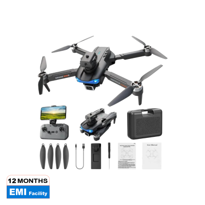 Picture of Brushless Motor Drone With 4K Dual Camera, Optical Flow Dual Camera, Remote Control 2.4g Wifi Fpv Rc Quadcopter Headless Mode Follow Shot Altitude Hold Obstacle Avoidance Adult (Black)
