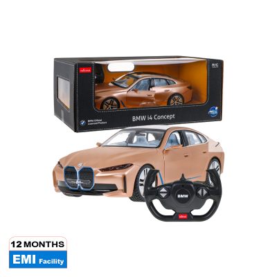 Picture of COLORBABY RASTAR 46977 BMW i4 Gold 1:14 Scale Remote Control Car Attractive Design Cars for Children and Adults Remote Control Toy for Kids