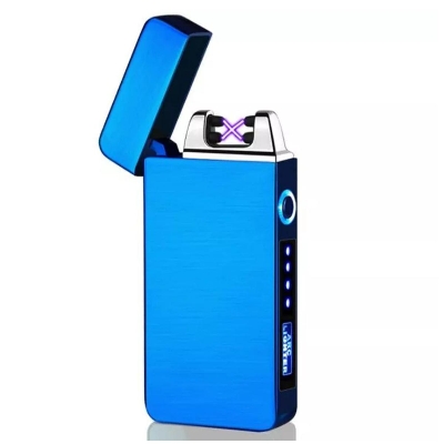 Picture of Windproof Dual Arc Lighter Flameless Electronic Rechargeable Electric Lighter with LED Power Display
