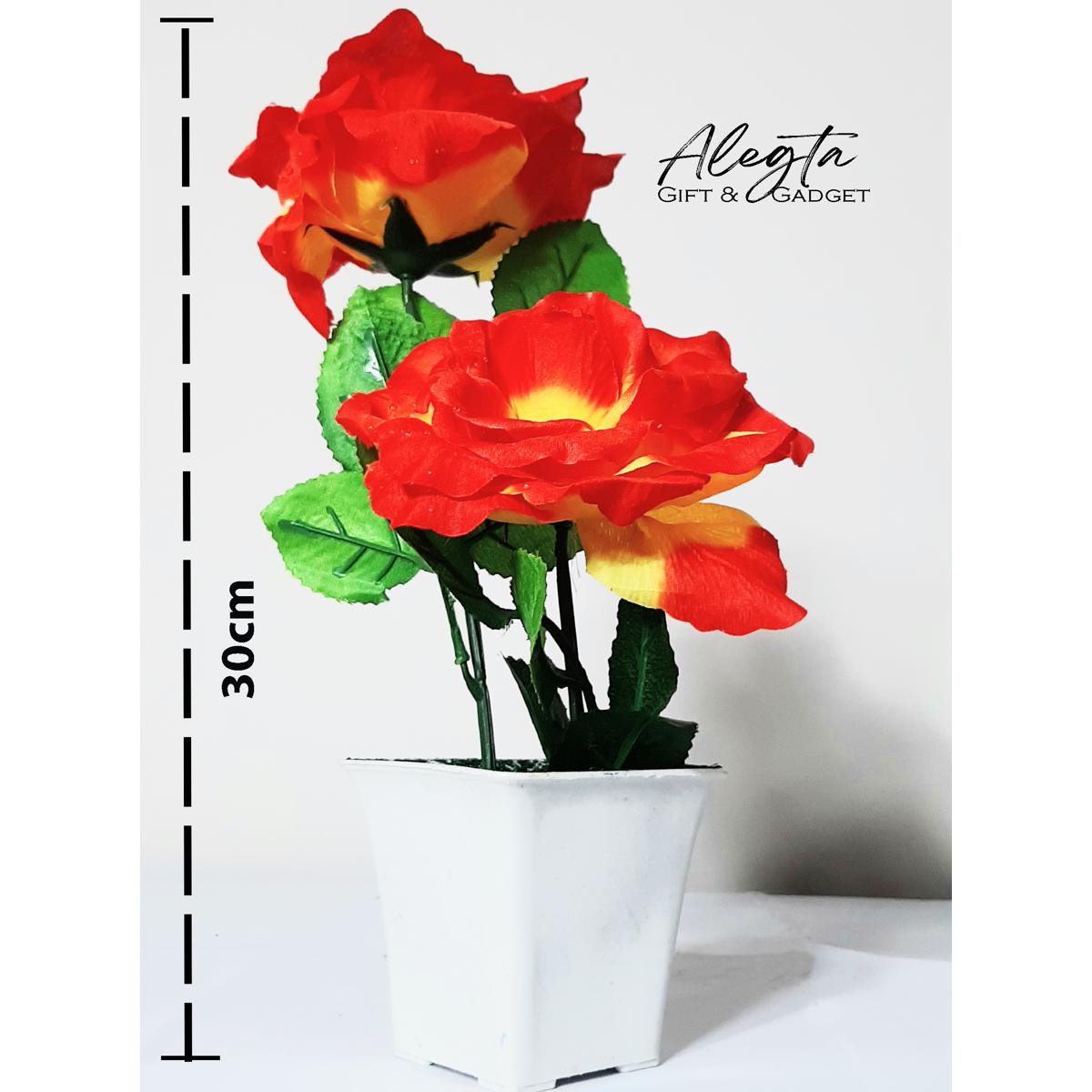 Picture of Double Rose Artificial Flower for Home,wedding,outdoor flower bed, mall, landscape selection, various activities.