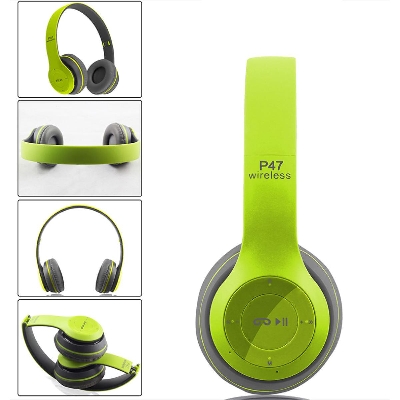 Picture of Wireless Bluetooth Headphone Black P47 Stereo Earphone with SD Card Slot