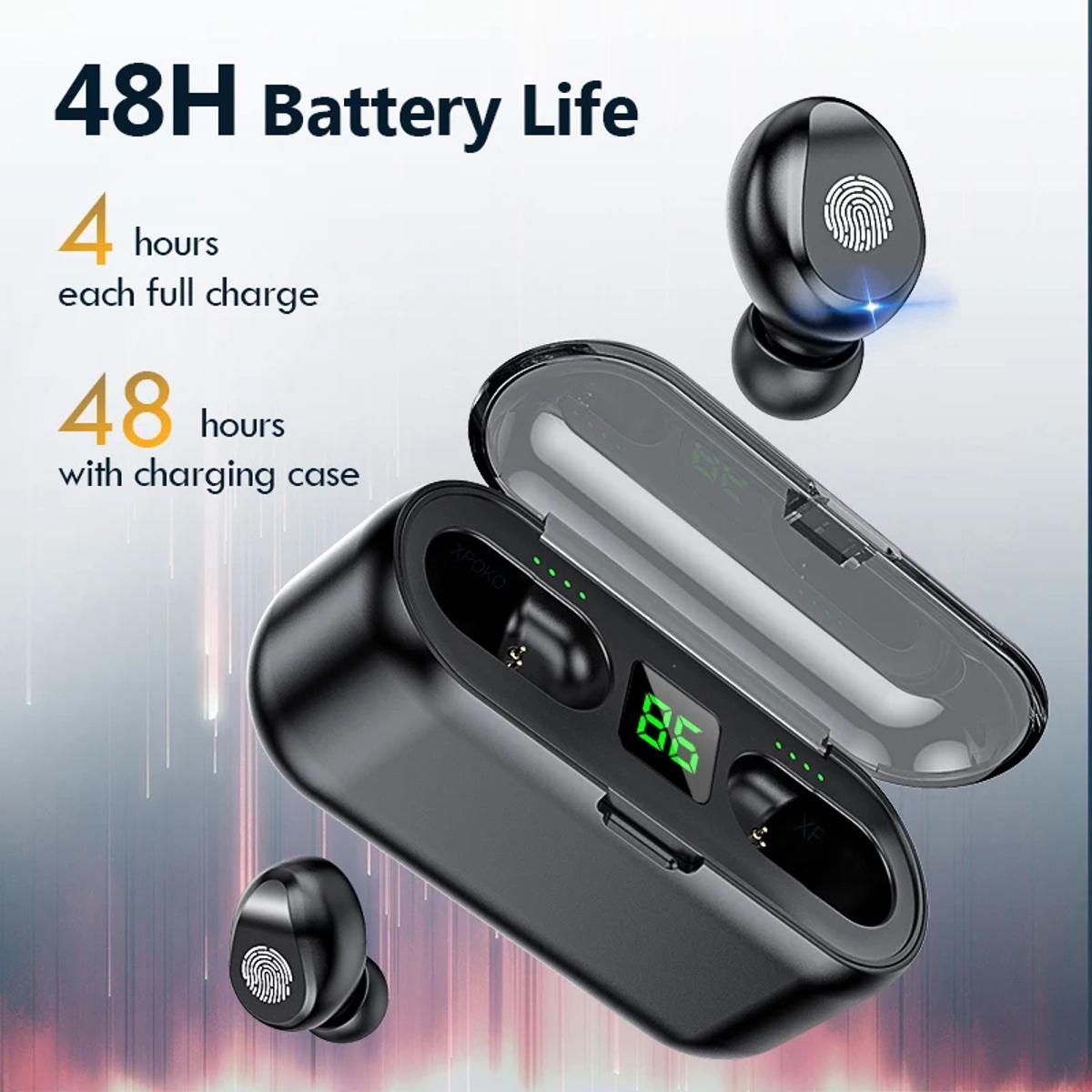 Picture of F9 Bluetooth Gaming 8D surround sound Earphone V5.0 TWS  Wireless Earphone LED Display Sports Wireless Headset With Microphone