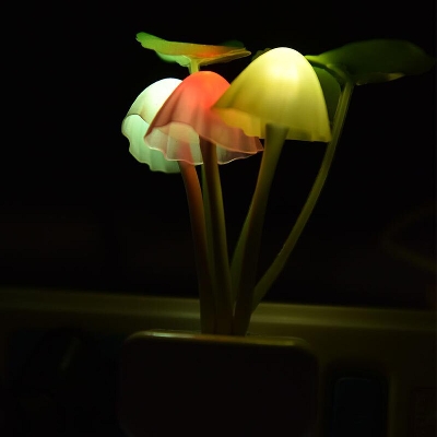 Picture of Night Light Changing Dusk To Dawn Sensor LED Night Lights Flower Mushroom Lamp Bedroom Babyroom Lamps For Kids Gifts