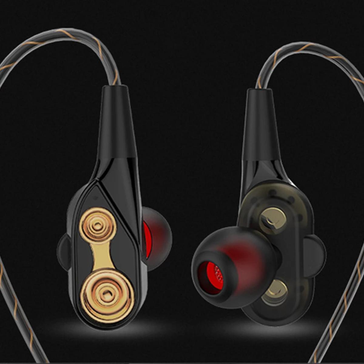 Picture of Qkz Ck8 Earphone Double Unit Drive 3.5Mm In Ear Headset Dual-Dynamic Hifi Wired Gaming Music Microphone Earbuds - Headphone