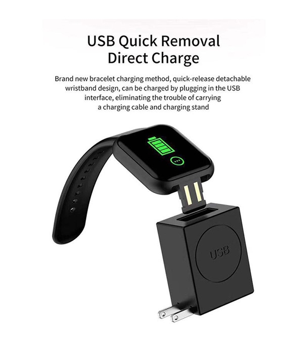 Picture of Y68 Pro Smart Watch Bluetooth Fitness Tracker Sport Heart Rate Monitor Blood Waterproof Women Color Bracelet D20 for Android IOS