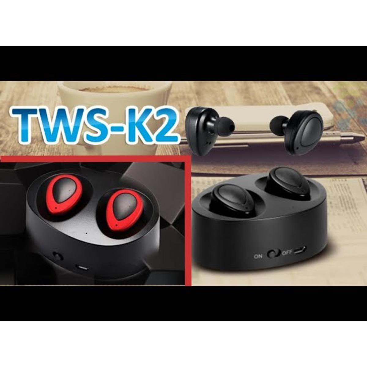 Picture of K2 TWS Bluetooth Earphones True Wireless Earbuds Mini Stereo Music Headsets Hands-free With Mic Charging Box for Phones - Headphone