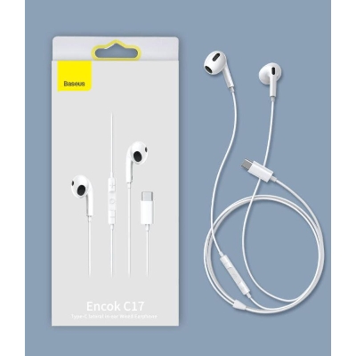 Picture of Baseus C17 Earphone Type C Wired Earphones Earbuds Headphones With Microphone Audio Headset