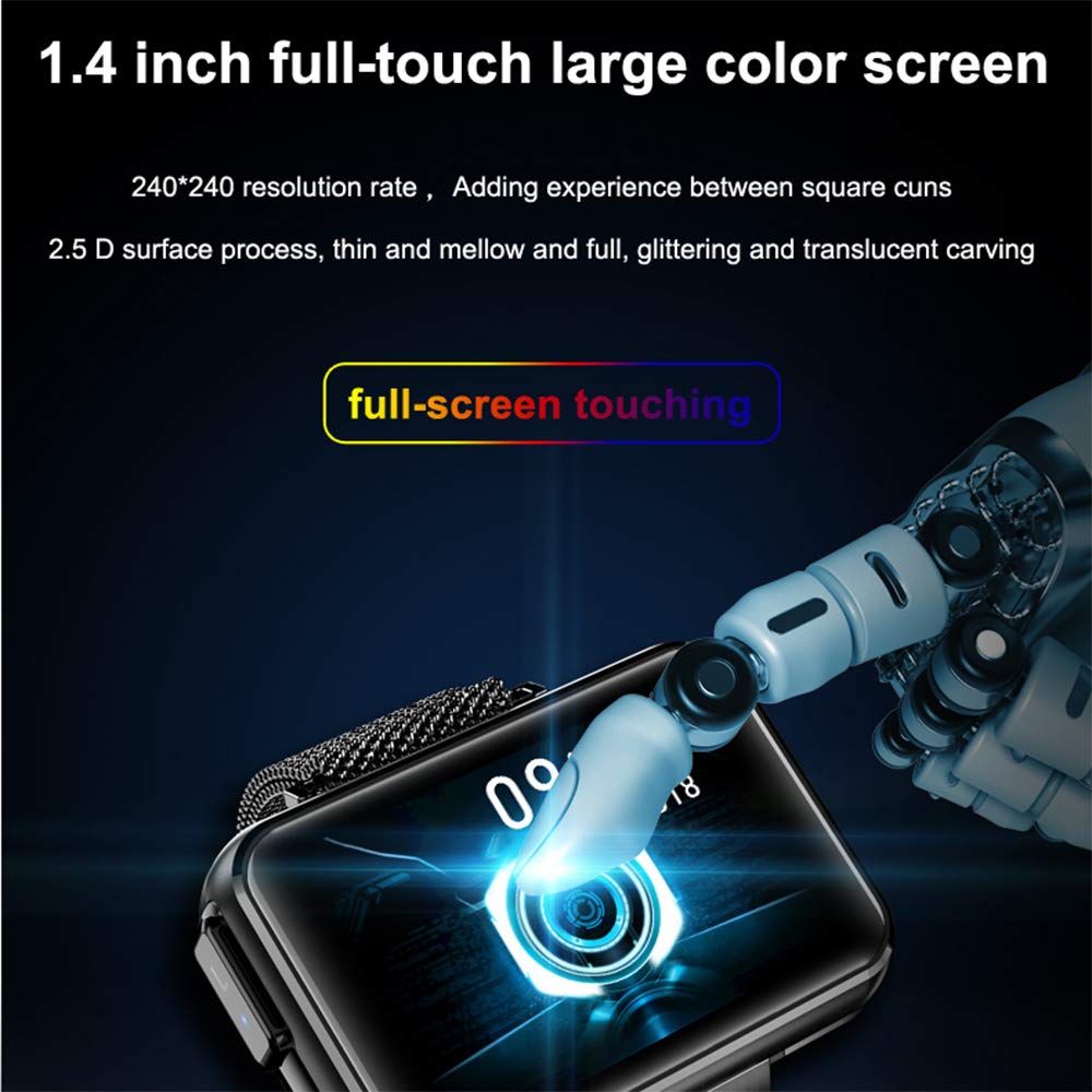 Picture of T91 TWS Wireless Bluetooth Headset Smart Watch Men  1.4 Inch Big DIY Screen Bluetooth Call Weather Smartwatc