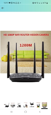 Picture of Wifi Camera, 1080P HD Router Mini Camera Audio and Video DVR Multifunctional Night Vision Camera for Home Security