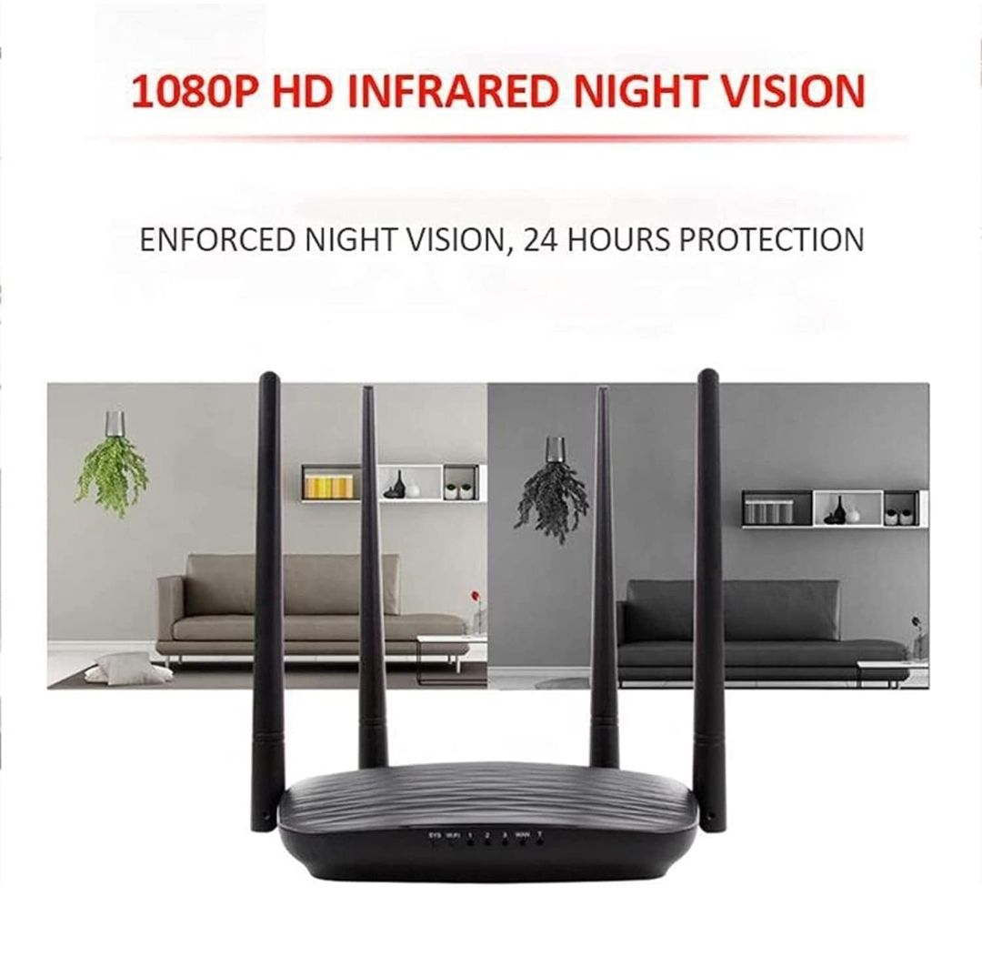 Picture of Wifi Camera, 1080P HD Router Mini Camera Audio and Video DVR Multifunctional Night Vision Camera for Home Security