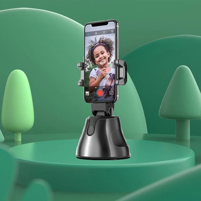 Picture of Auto Prosvet 360 Rotation auto face Tracking Smart Shooting phone Camera Holder apai genie Selfie Stick