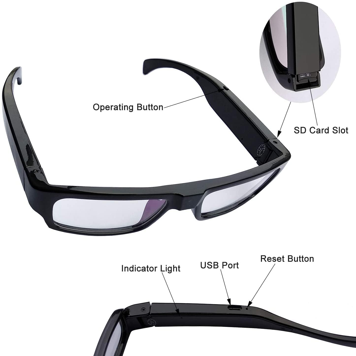 Picture of Camera Glasses HD 1080P Video Sunglasses Sports Glasses Outdoor Cycling Smart Glasses