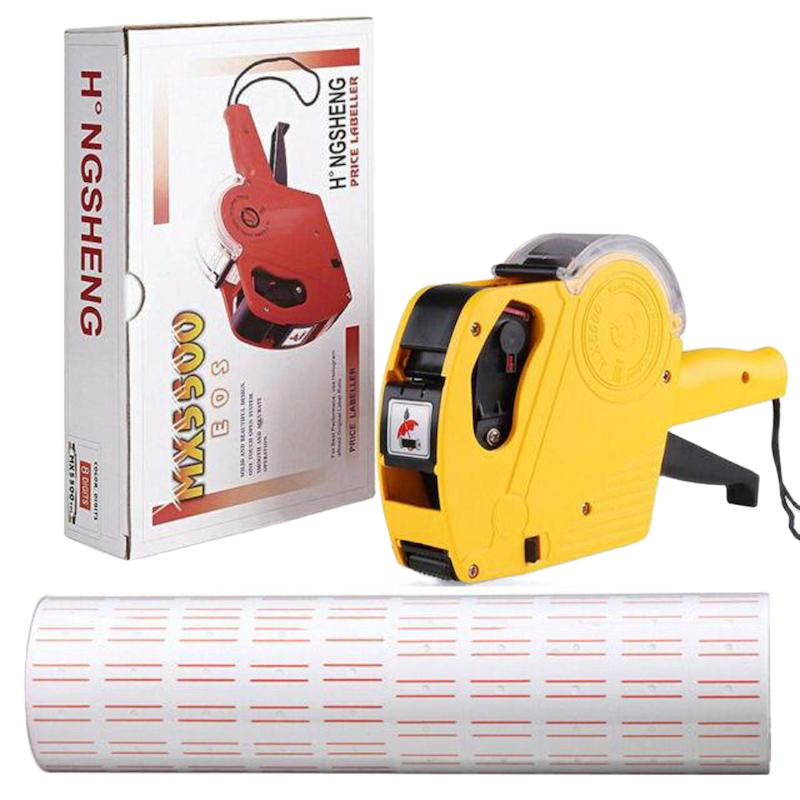 Picture of Price Tags Labels Machine with Paper Sticker Rolls.