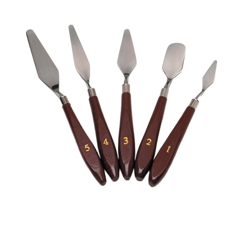 Picture of Painting Knife & Spatula Set- 5 pcs Palette Knife Set for Mixing Paints, Thick Paint Applications and More